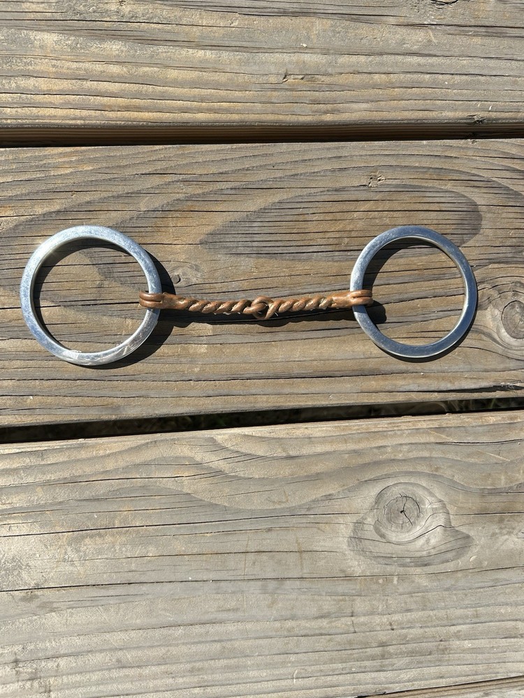 Used 5 Inch Copper Twisted Wire Loose Ring Snaffle Bit