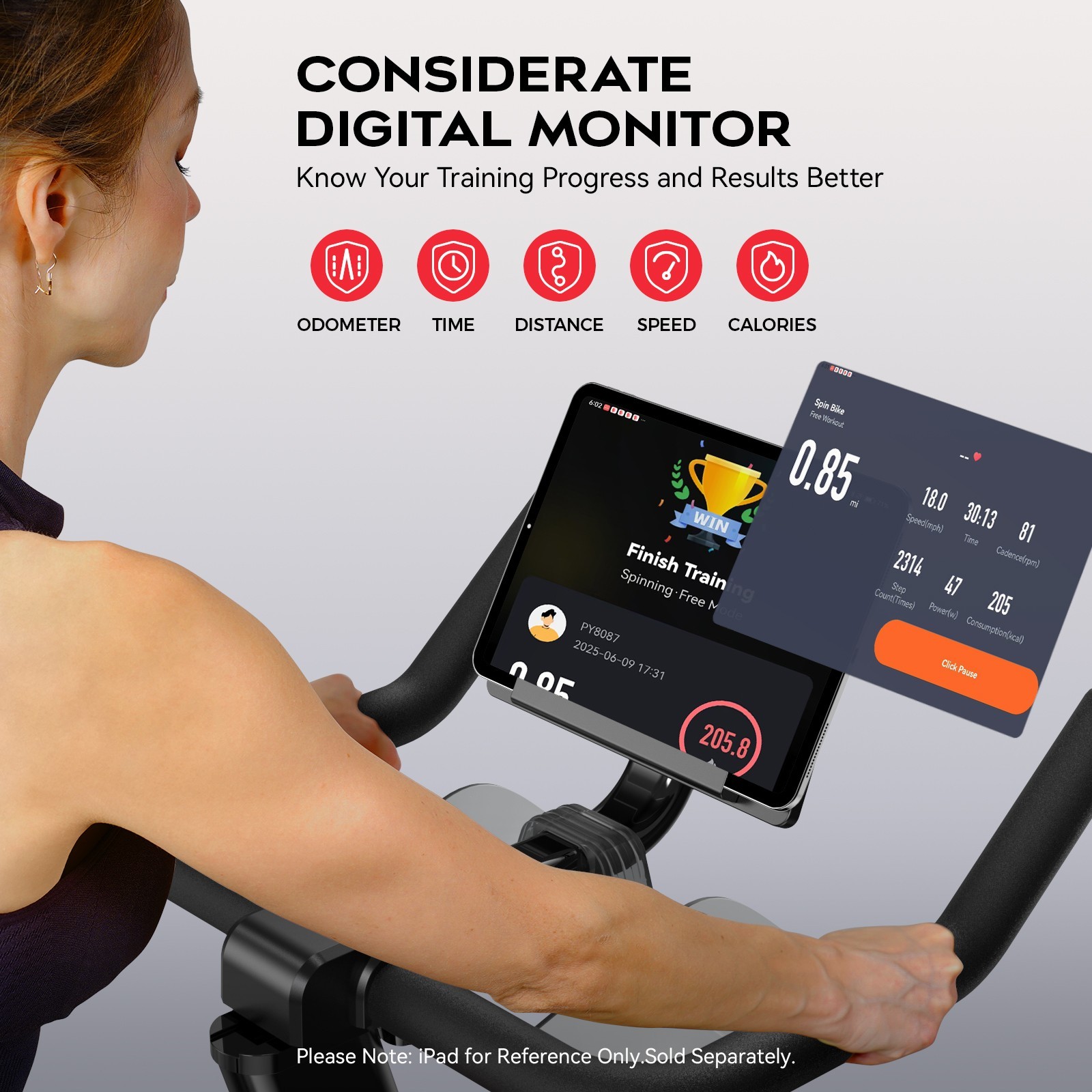 Exercise Bike Stationary Bike Home Workout Bike with Comfortable Seat Cushion