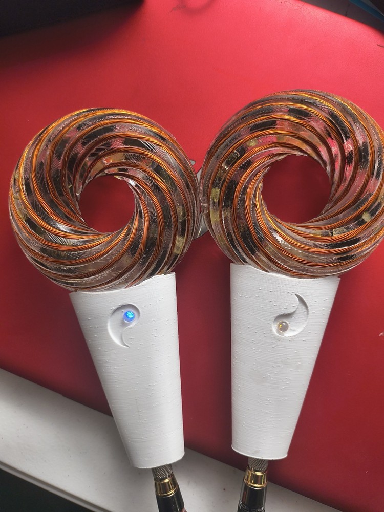 Two Coils Set With handler PEMF Rodin Coil Frequency Generator By Orgonitems.