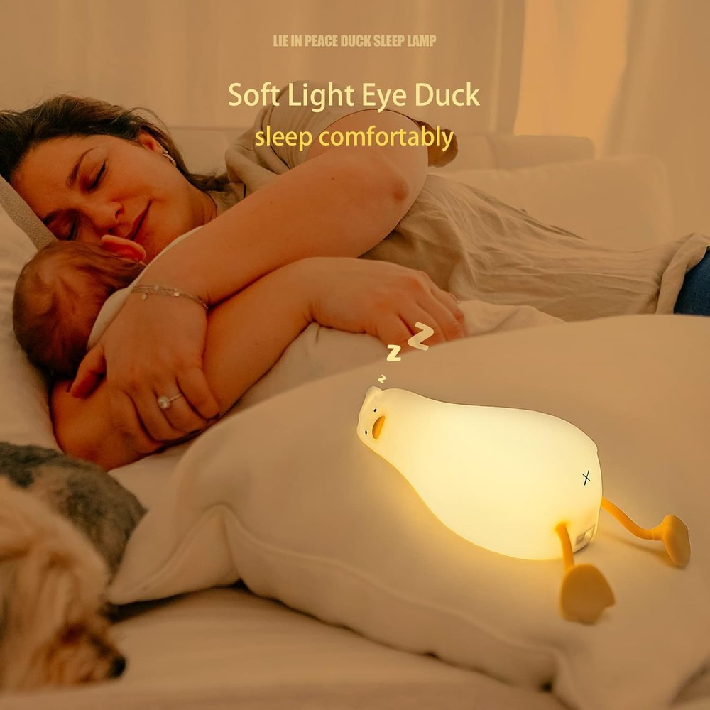 MUID Benson Lying Flat Duck Night Light, LED Squishy Mini,