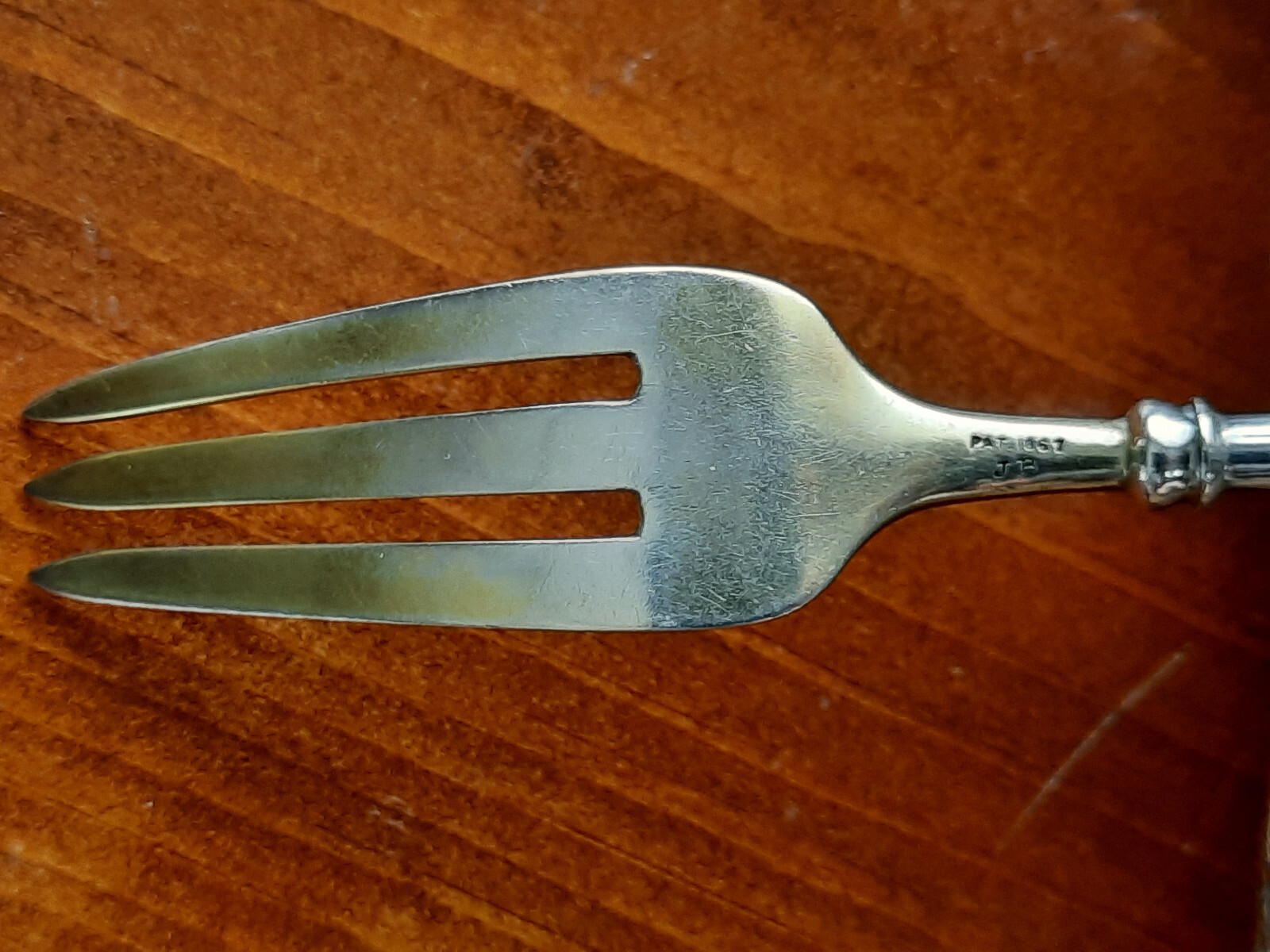 Coin Silver James Bingham Seal Top Pastry Fork, Mono