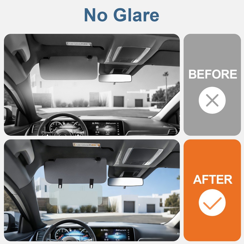 Universal Car Sun Visor Extender Anti-Glare Adjustable Sunshade Panel Day Night