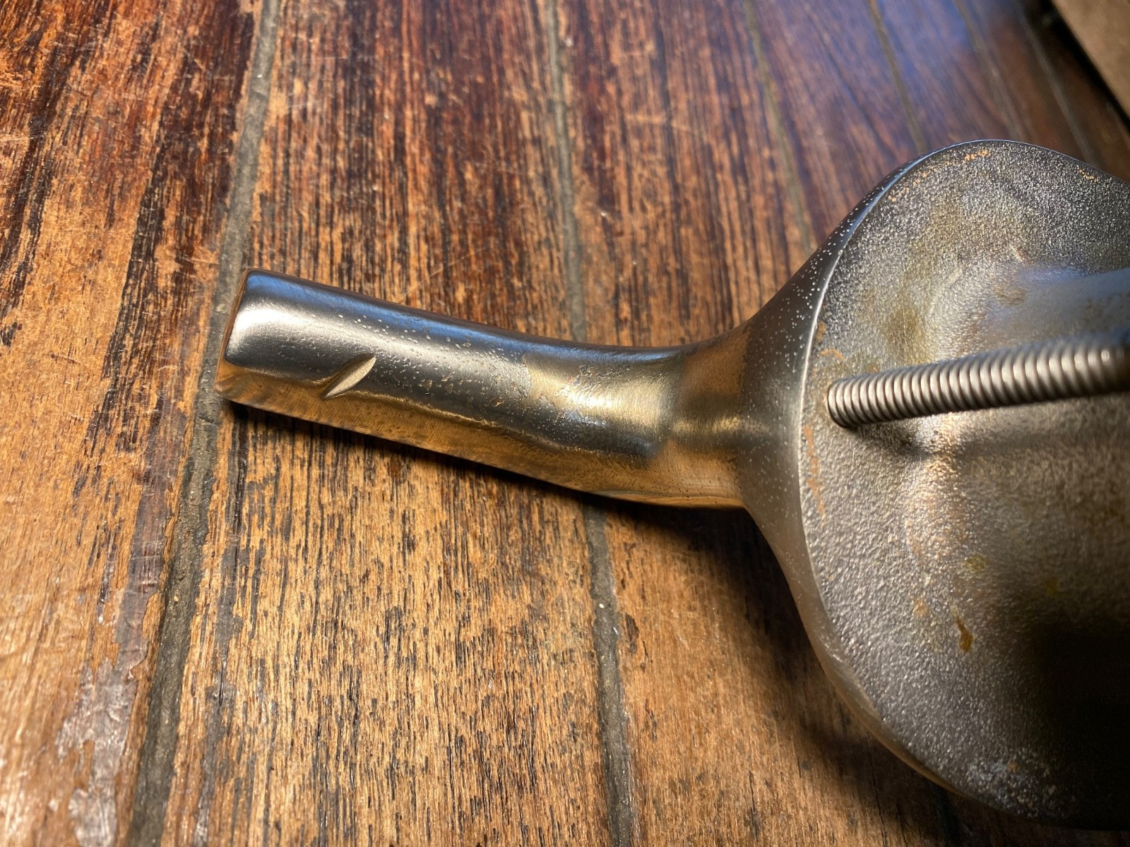 VINTAGE CAST POLISHED BRONZE COMBINATION CLEAT/HAWSE HOLE 12" LONG (2 avail)