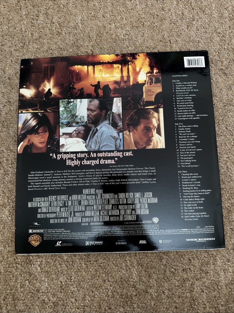 A Time To Kill Laserdisc