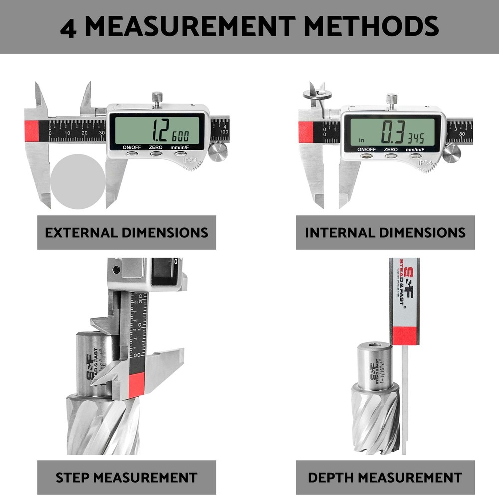 Digital Caliper Measuring Tool 6 inch with Extra Large LCD Screen...