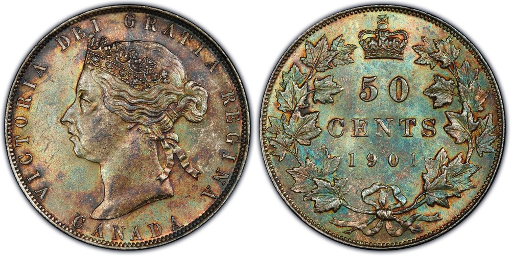1901 Canada 50 Cent - Choice Uncirculated, PCGS MS63
