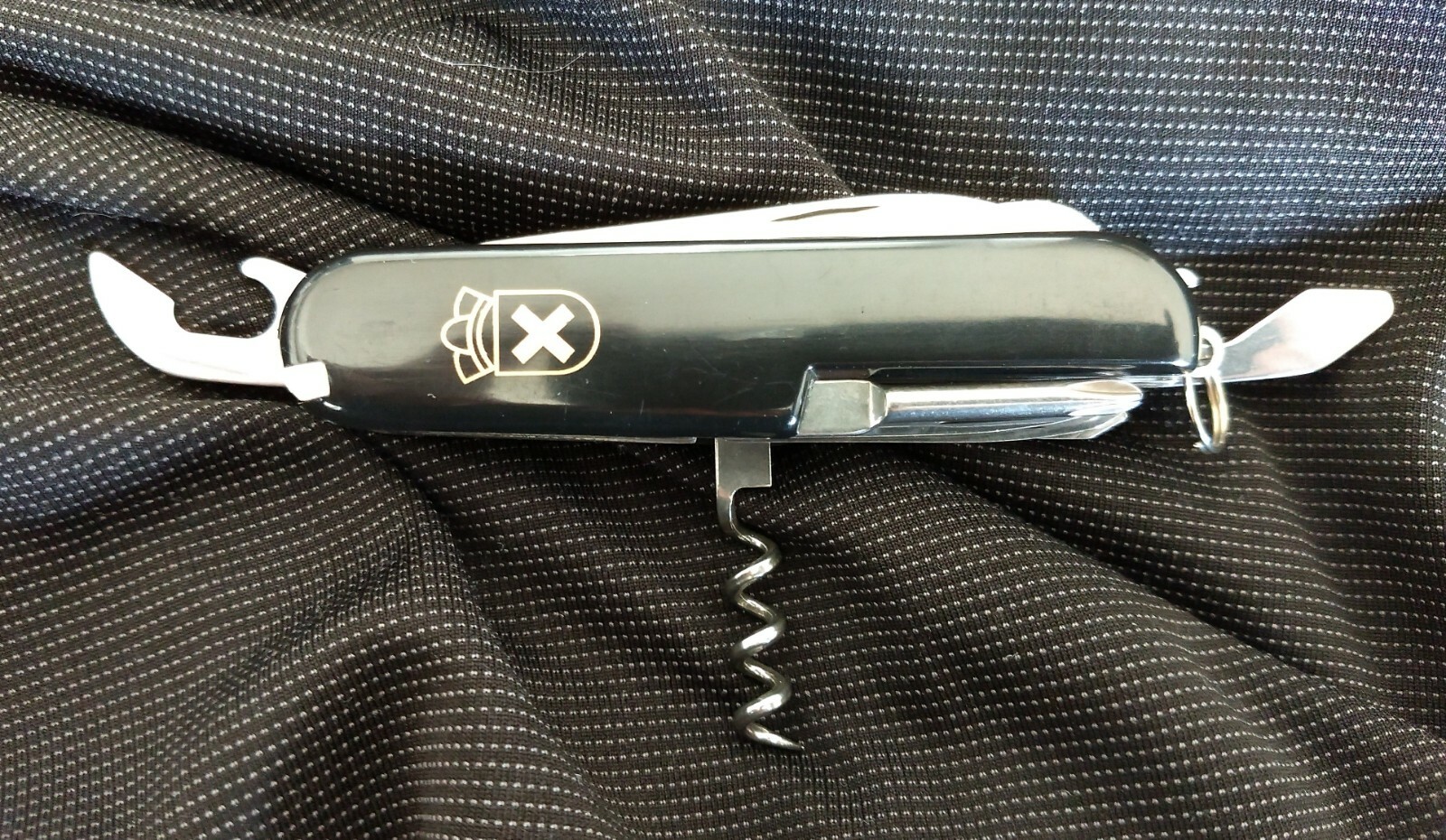 Black Swiss Scout Camping Knife Pocket Multi Tool - Free Same Day Shipping!