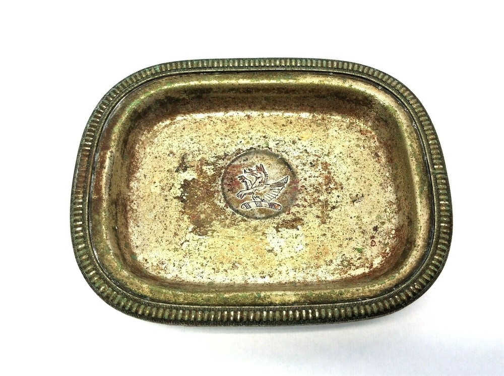 Vintage Used Silverplate Friedman Silver Co. Griffon Small Change Tray/Ashtray