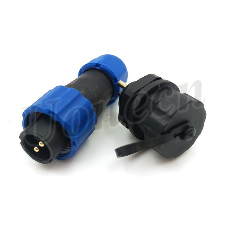 SD13 IP68 2 Pin LED Connector Waterproof Dustproof Circular Multipole Socket
