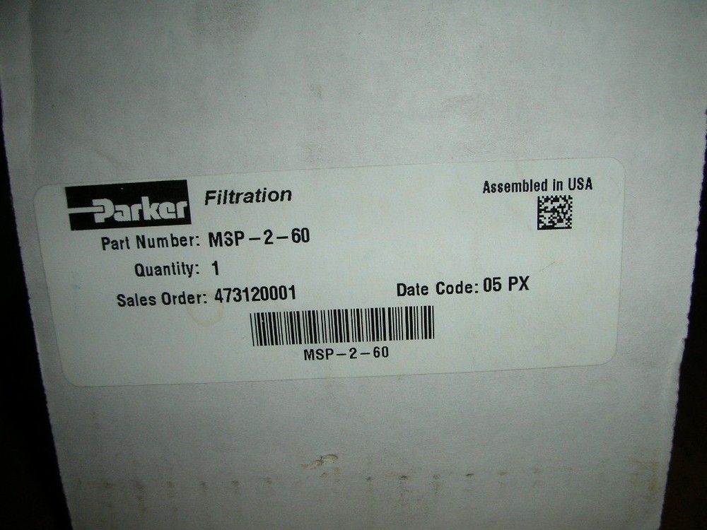 PARKER MSP-2-60 HYDRAULIC OIL FILTER ELEMENT NOS!!