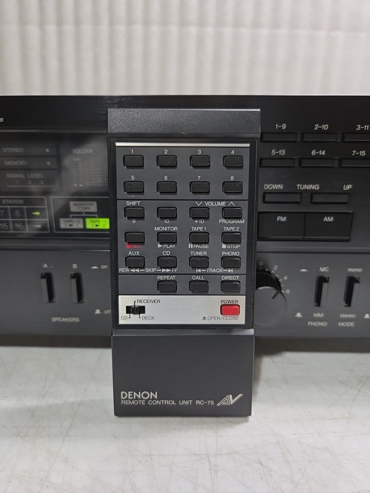 VTG Denon AV Receiver DRA-75VR Precision Audio Component Bundle OEM Remote
