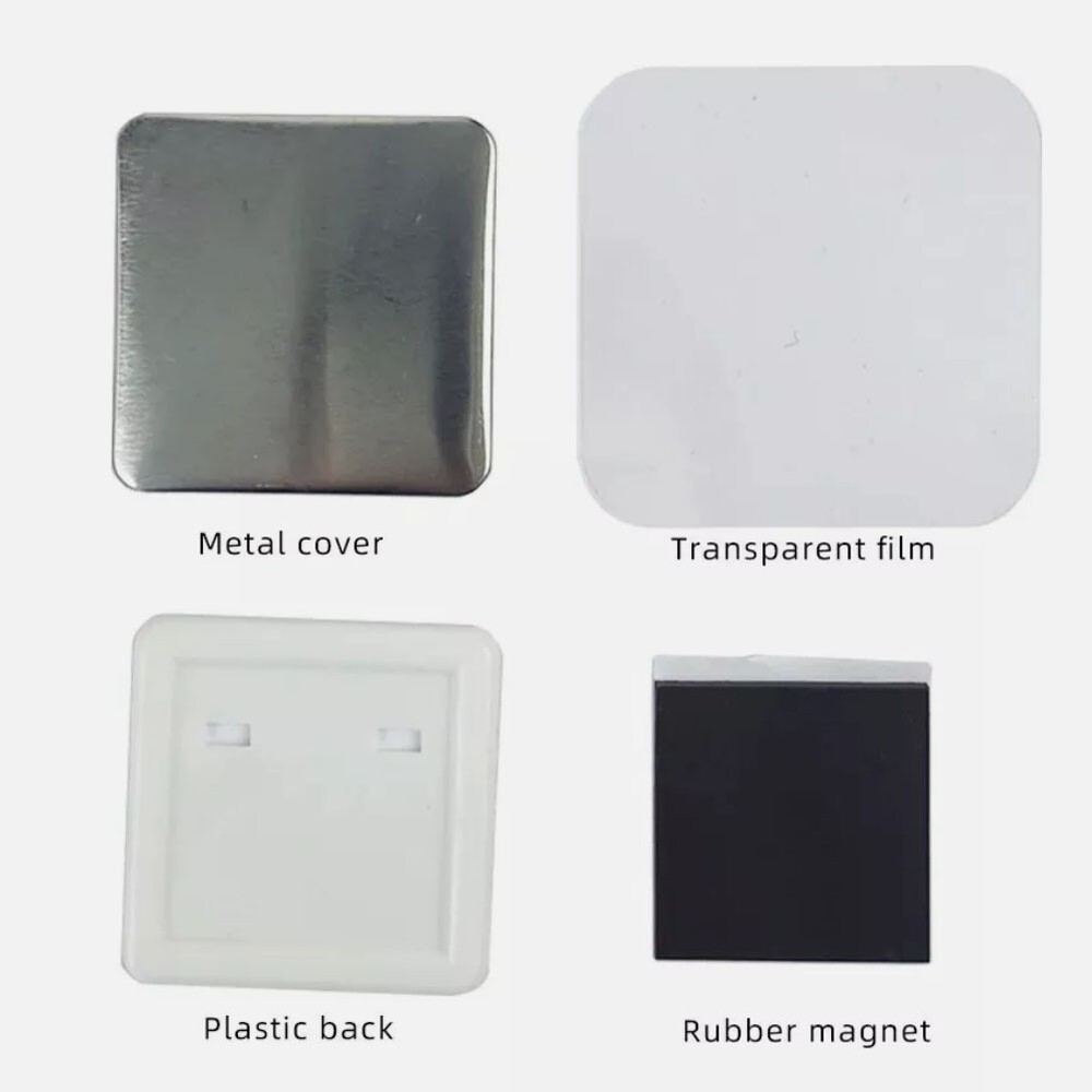 Square Fridge Magnet Making Machine Kit Including 100 pcs Magnet Consumables