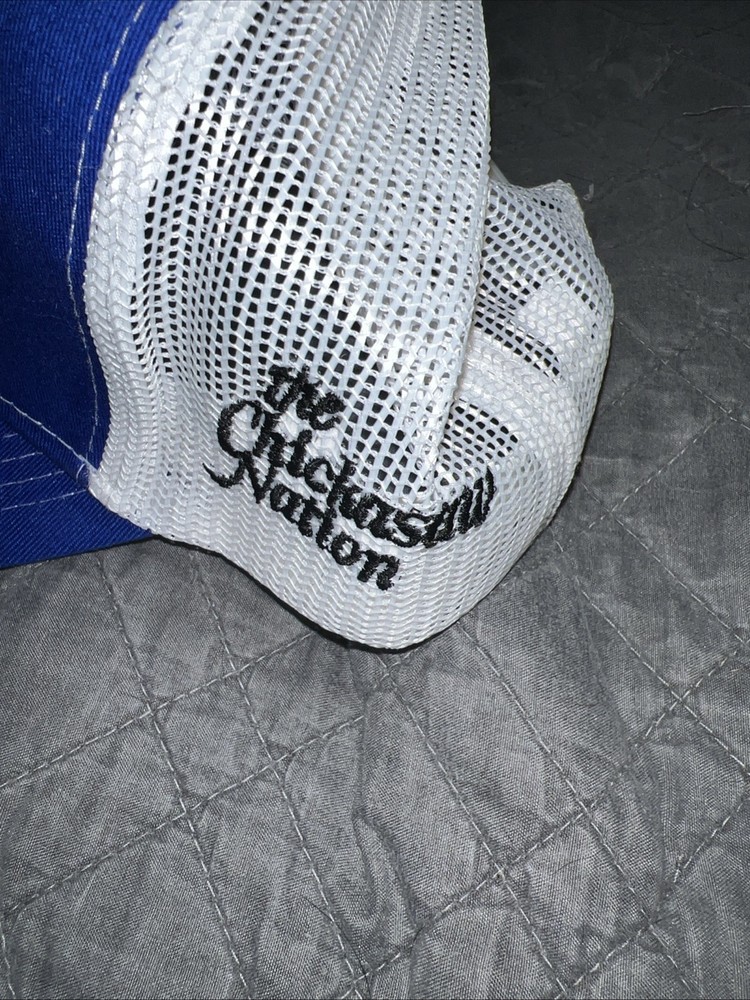 Chickasaw Warrior Society Snapback Hat patch logo on Front, mesh back