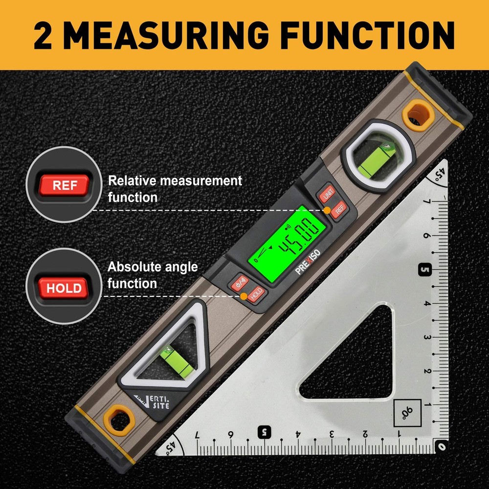 PREXISO Digital Level+Small Level, 3 Inch Mini Level Tool