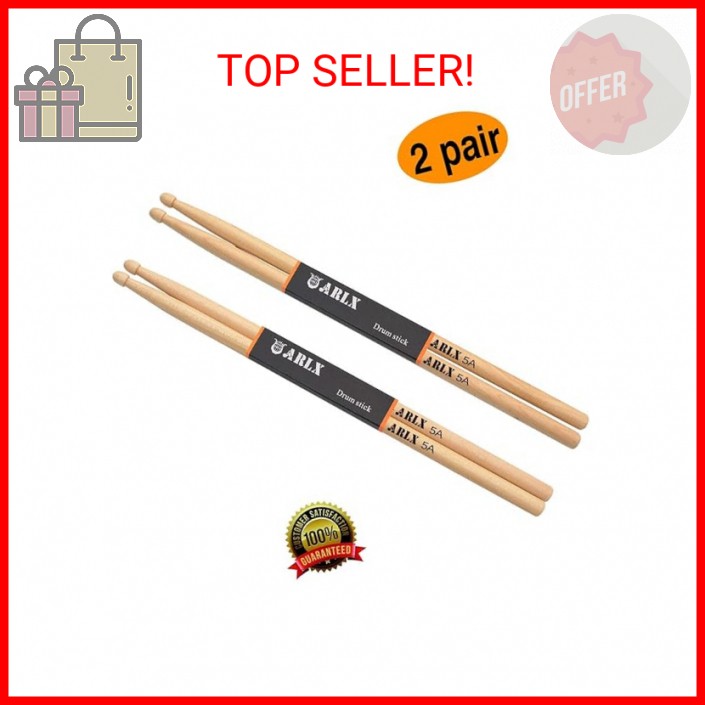Drum Sticks 5A Wood Tip Drumstick (2 Pair Maple)