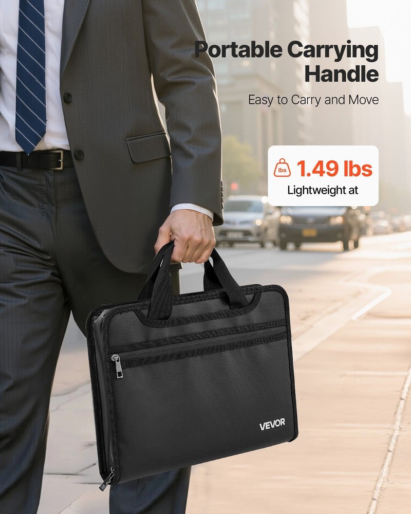 1832°F Waterproof Security Bag, Fireproof Document Storage for Office Home
