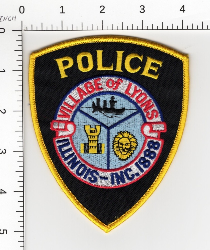 LYONS ( DIFFERENT SUPERVISOR VERSION ) SEE DES ILLINOIS COLLECTIBLE POLICE PATCH