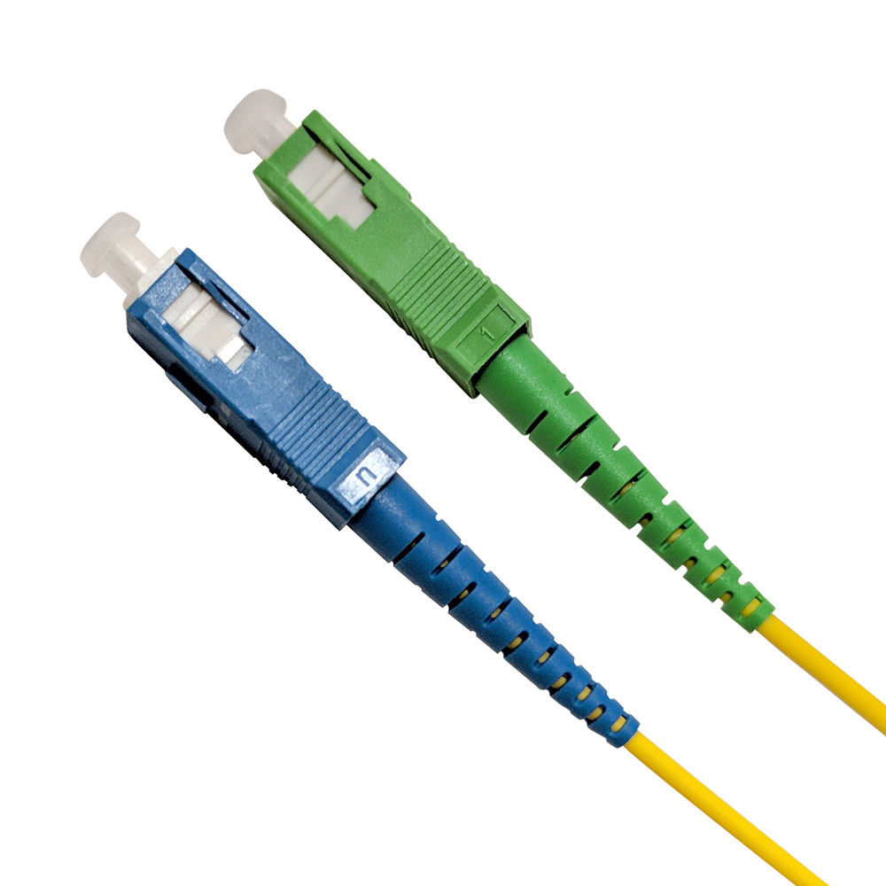 Fiber Optic Cable Patch Cord, Singlemode, Simplex SCAPC to SCUPC, 2M (6ft)