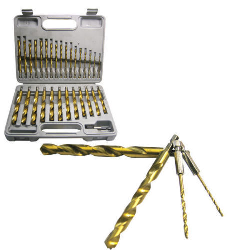 30 Pc 1/4" Quick Change Titanium Drill Bit Set Hex Shank