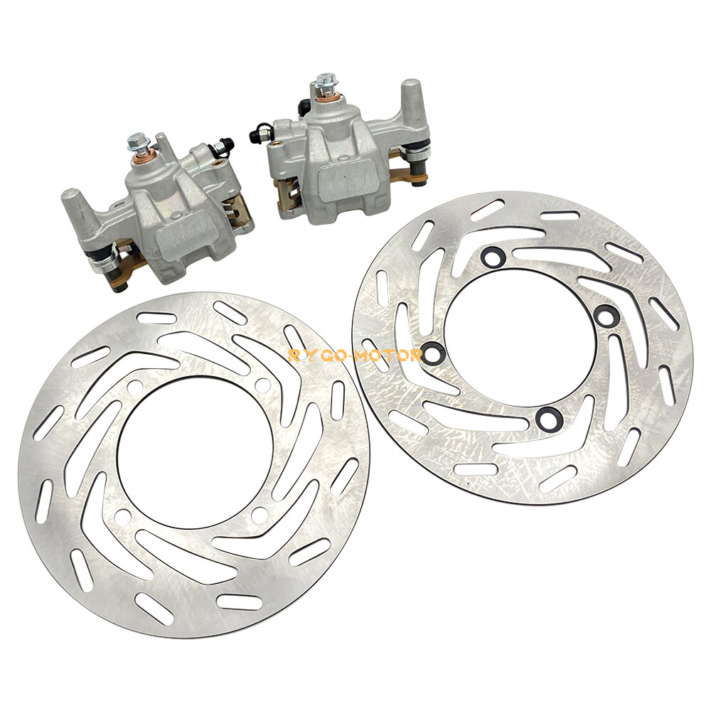 Front Brake Calipers & Disc Rotors for Yamaha Grizzly 700 YFM700 4x4 2007-2020