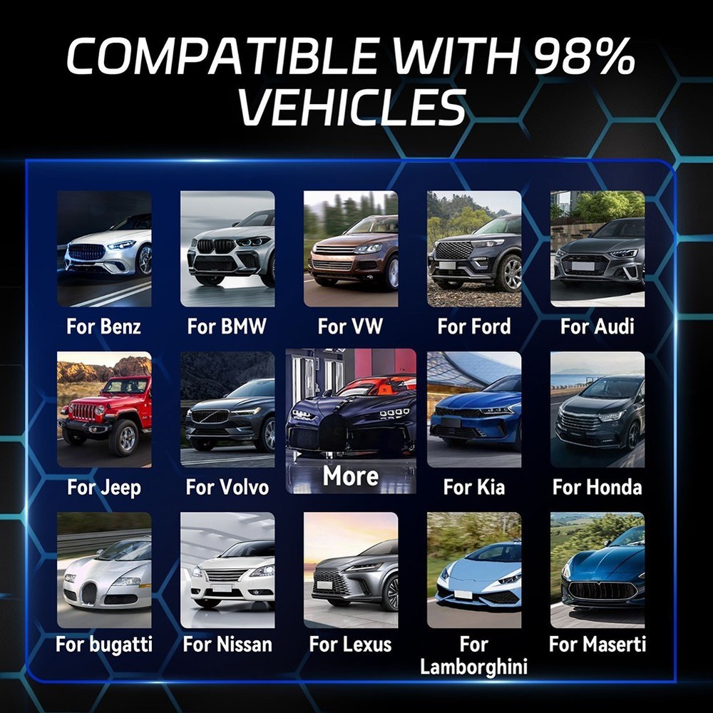 KW330 Car OBD2 Scanner with CAN Protocol Support for US Asian EU Vehicles