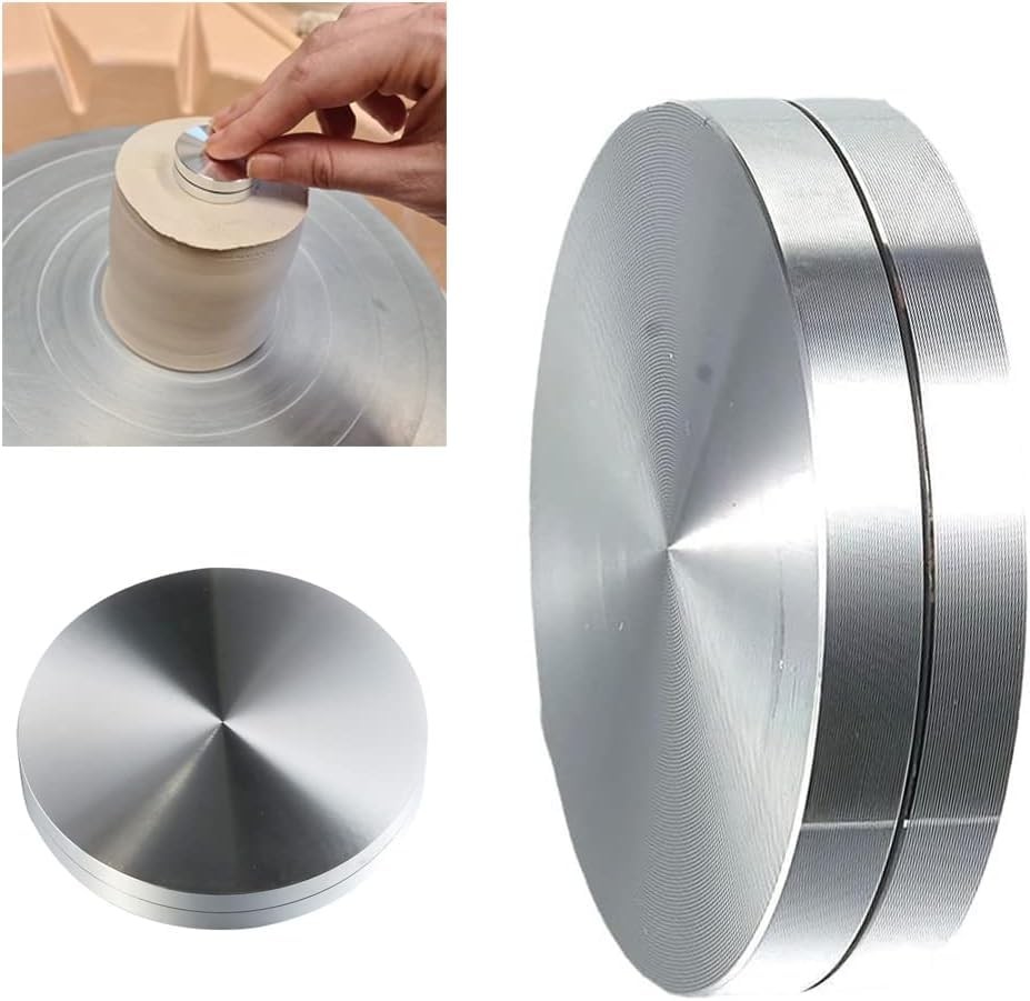 Silver 30mm Ceramic Clay Pottery Throwing Trimming Spinner Silive