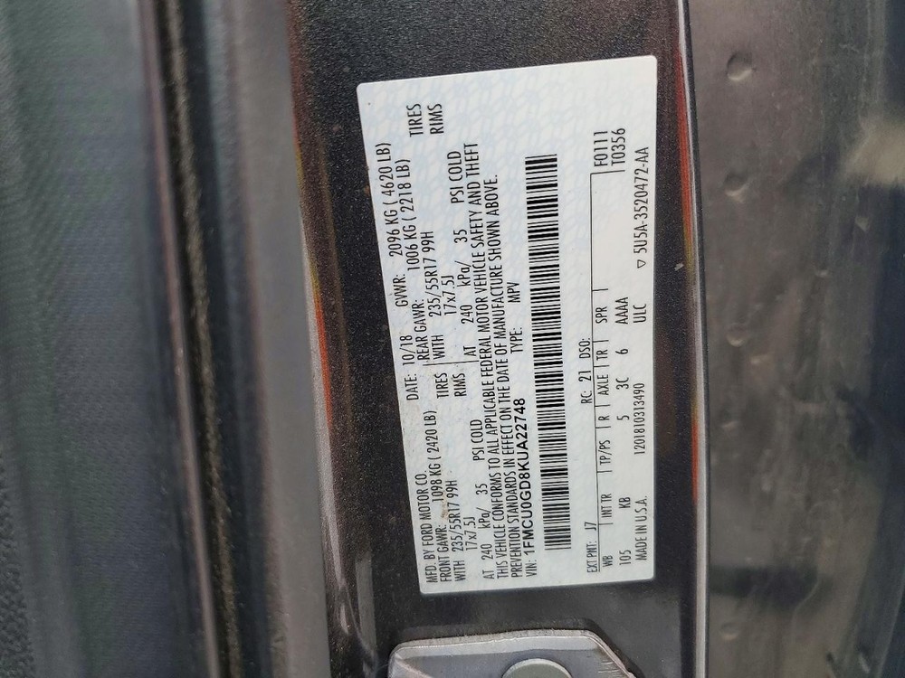 Used Speedometer Gauge fits: 2019 Ford Escape MPH Grade A