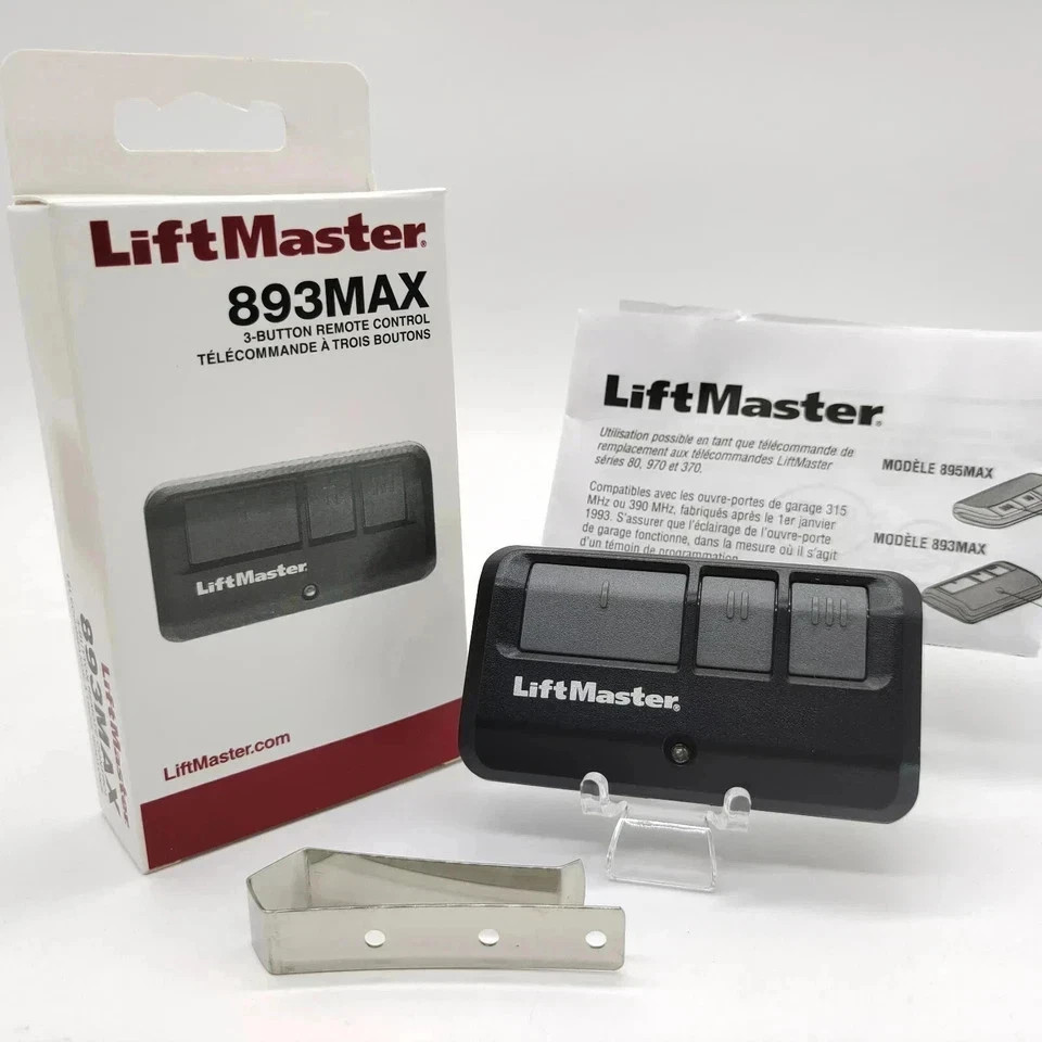 893MAX 3 Button LiftMaster Visor Remote Control Garage Door Opener 6 PACK