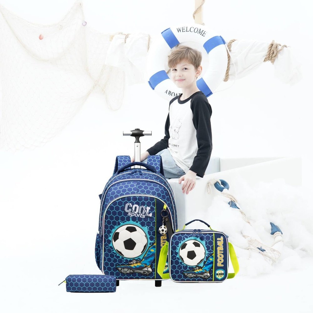 Rolling Backpack for School Backpack with Wheels Kids Backpack for Boys Eleme...