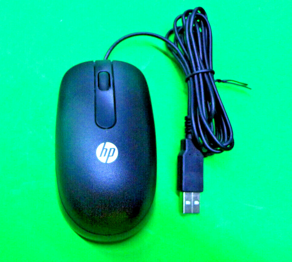 New HP Black USB Mouse 2-Button with Scroll Wheel 672652-001