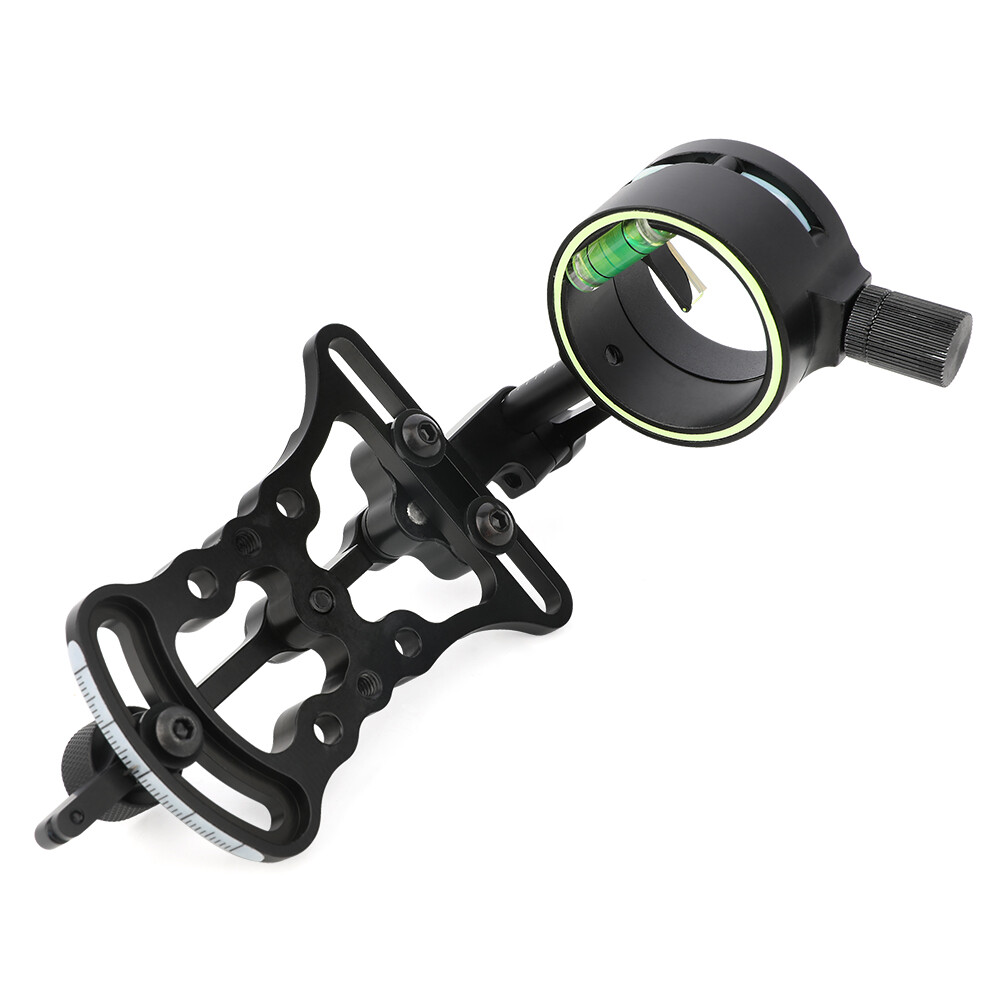 Compound Bow Sight 1 Pin 0.019" Adjustable Single Pin Archery Hunting Shooting
