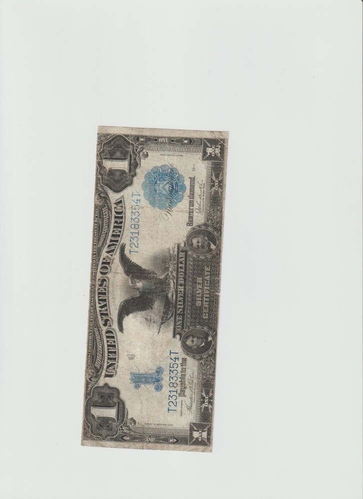1899 $1 Silver Certificate Black Eagle in circulated condition