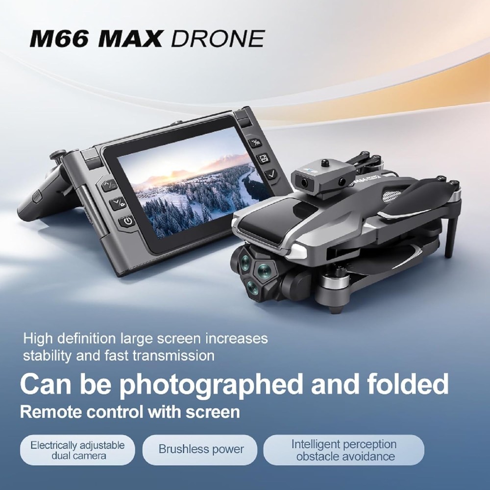 Black Foldable Drone with 1080P Camera 2 Batteries Obstacle Avoidance