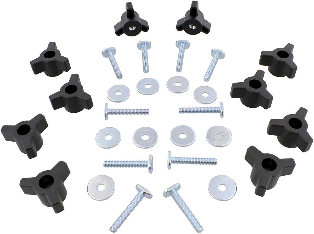 3 Star Knobs Kit - 10Pk 1/4In-20 Threaded Knob Set with Jig Knobs and Bolts for