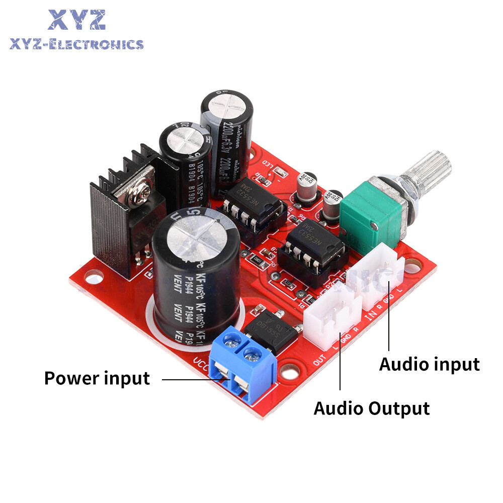 NE5532 Preamplifier Board Single Power Supply Dual Op Amp Preamplifier Module