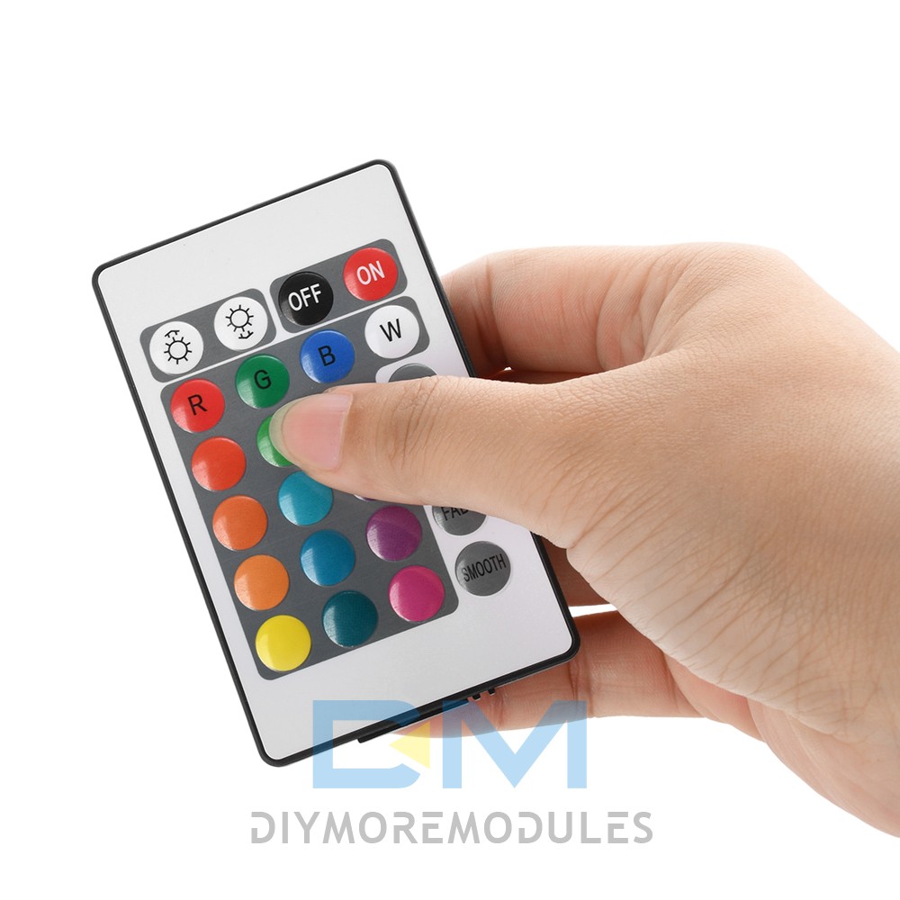 DC 5V RGB Light Board 24 Key IR Wireless Remote Control Switch LED Control
