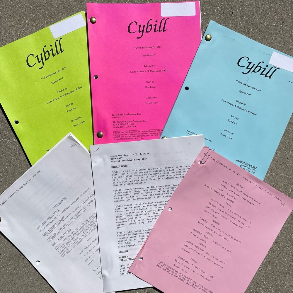CYBILL 1998 TV Series SET Production Used Scripts Table Final Revised A/O Drafts