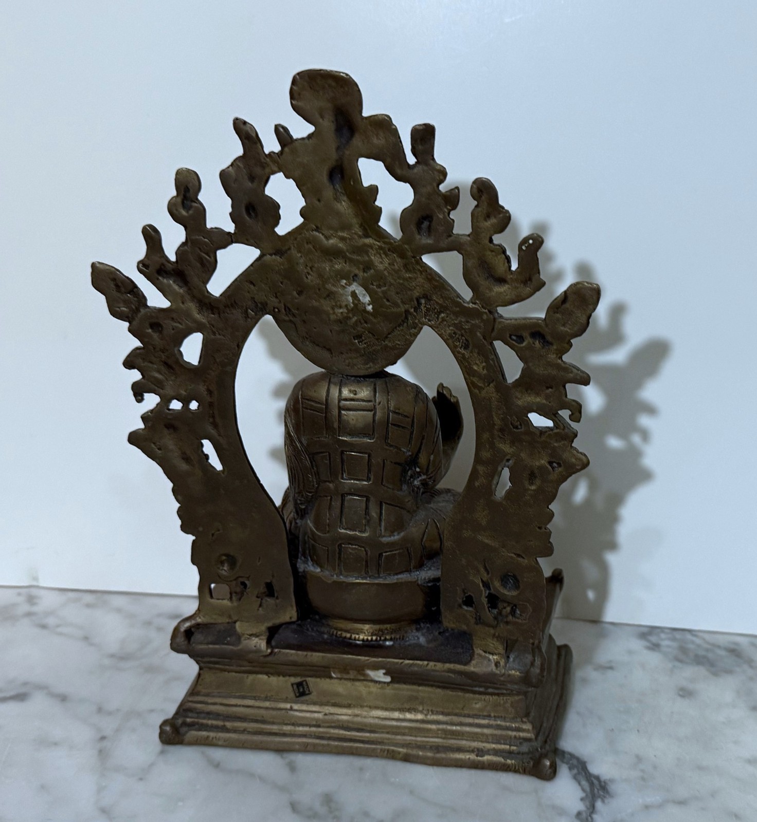 BEAUTIFUL VINTAGE TIBET BRONZE STATUE OF A SEATED SHAKYAMUNI BUDDHA FIGURE