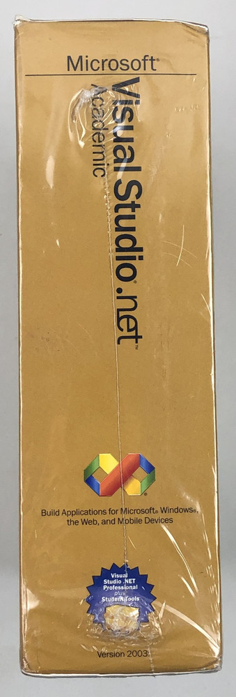 Microsoft Visual Studio .NET Academic Version 2003 Sealed DAMAGED PACKAGE