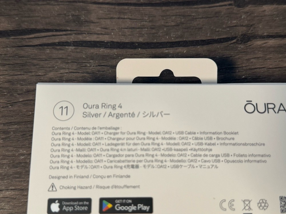 Oura Ring 4 Smart Ring 4th Size 11 SILVER Activity Tracker NEW SEALED