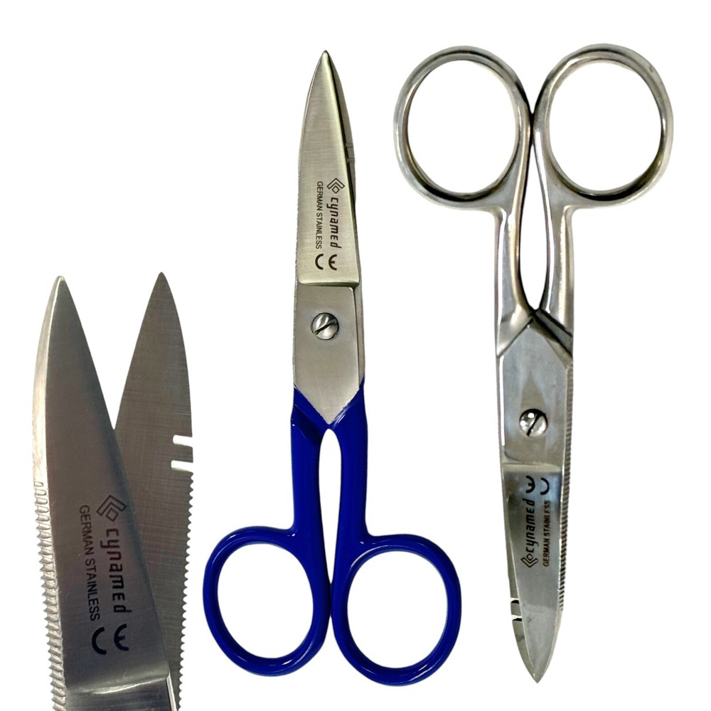 2 Pack | 5.25" Electrical Wire Cutting Scissors, Multi-Purpose Lightweight Tools