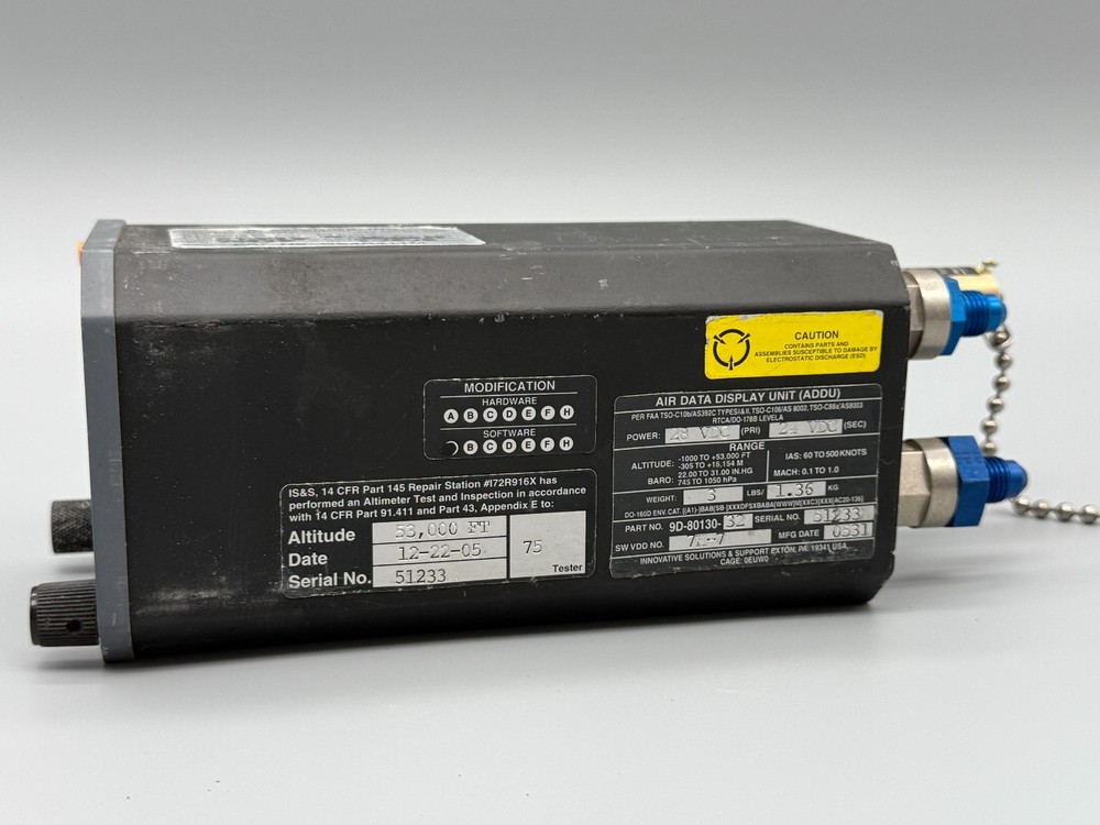 Innovative Solutions & Support - Air Data Display Unit (ADDU) - PN 9D-80130-32