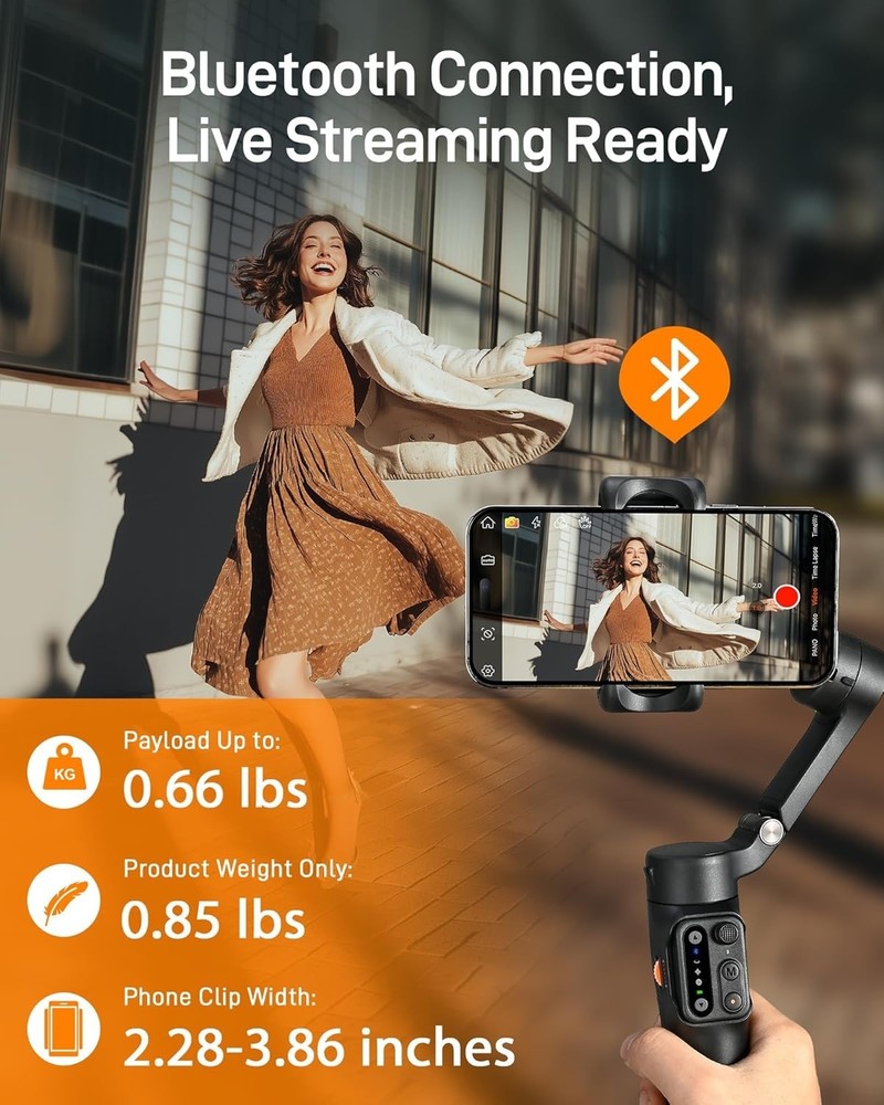 iSteady X3 SE Plus Smartphone Gimbal Stabilizer - Beginner-Friendly with Joy App