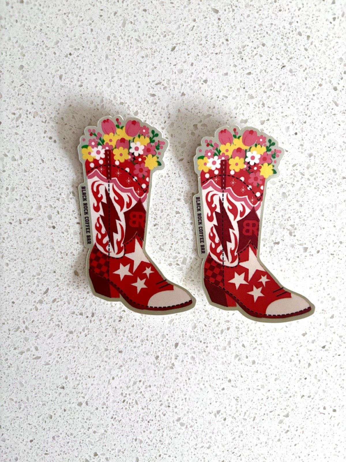Black Rock Coffee Sticker - Mar 2026 - Cowgirl Boot