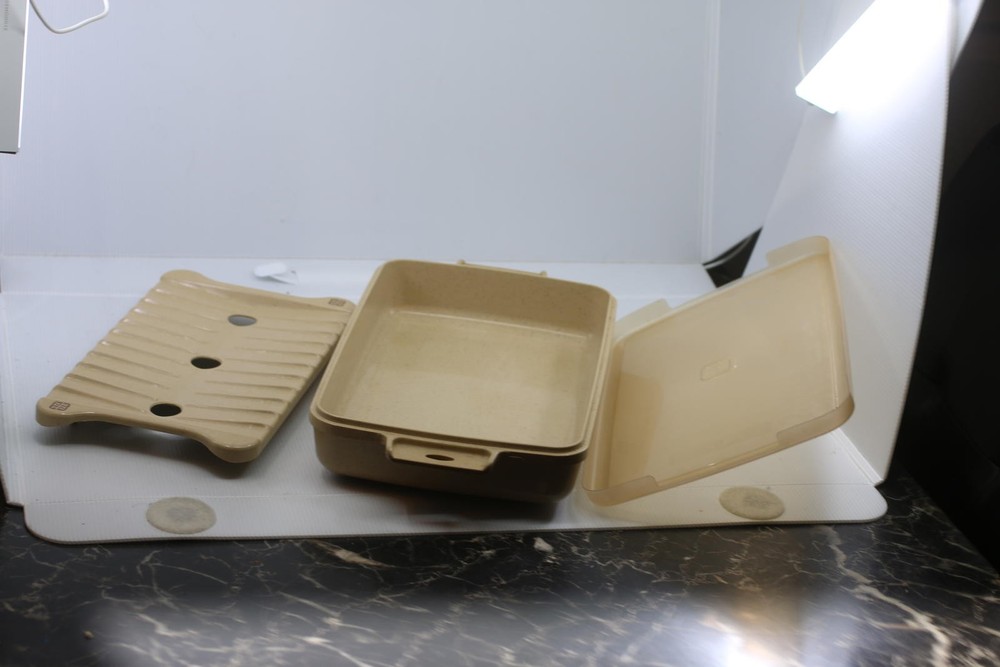 LITTONWARE MICROWAVE OVENWARE ROASTER PAN CASSEROLE WITH LID #38810 EUC