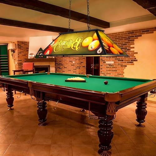 4-Light Billiard Pool Table Light for 7' 8' 9' Tables, Vintage Pool Table