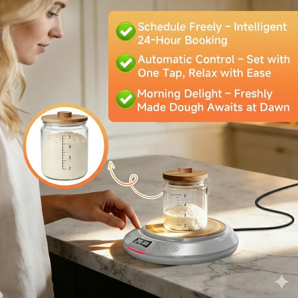 Sourdough Starter Warmer，2026 Upgrade Heating Plate, Bread Maker Machine Help...