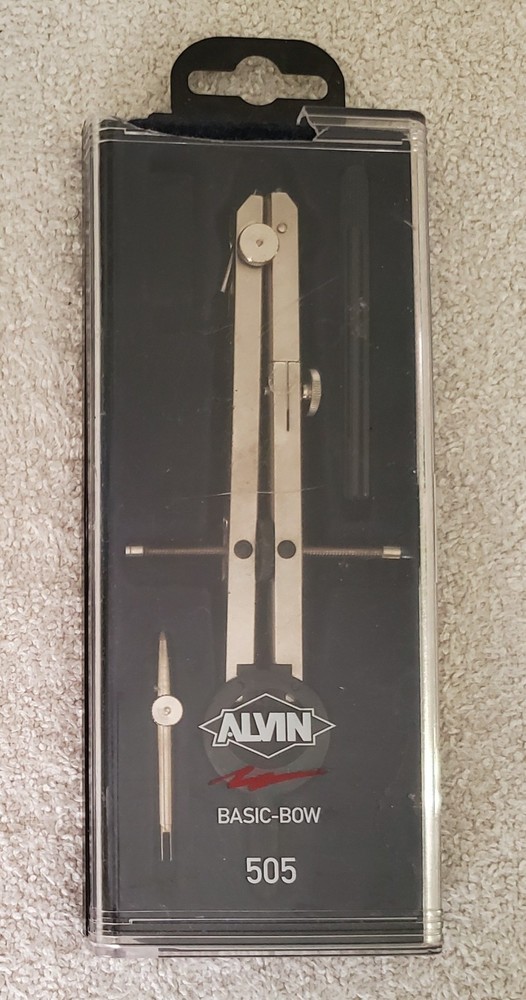 ALVIN Compass Basic Bow Combination Compass with Ruler Pen Model 505