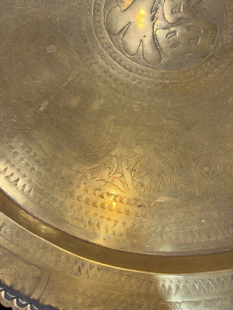 Brass Top MCM Folding Spider Leg Table