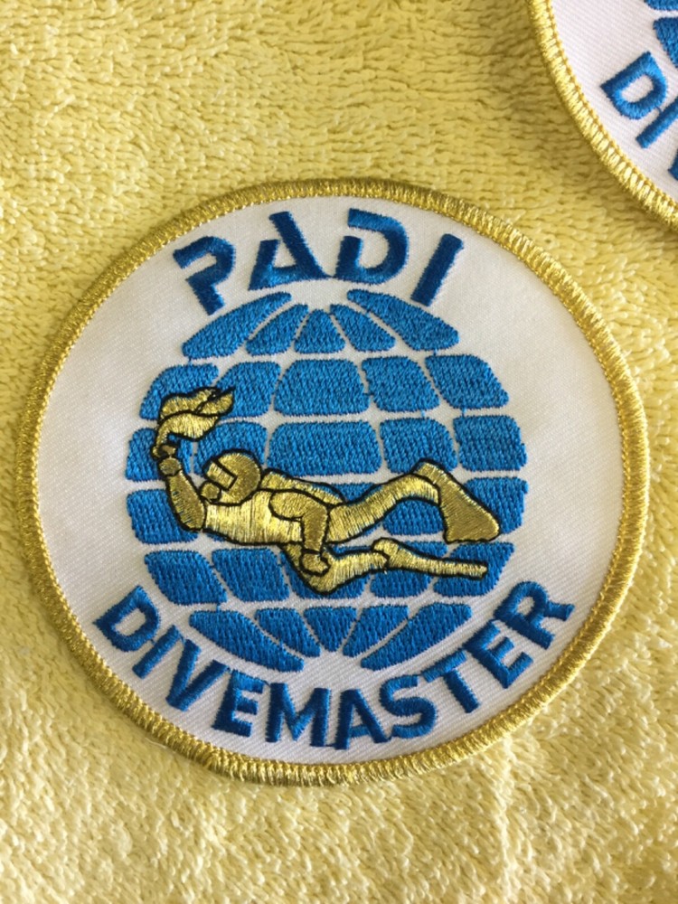 PADI DIVEMASTER SCUBA PATCH - 5 TOTAL PATCHES - AS PICTURED